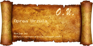 Oprea Urzula névjegykártya